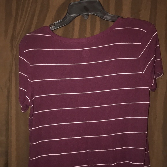 Maroon Striped Shirt. - Picture 2 of 2